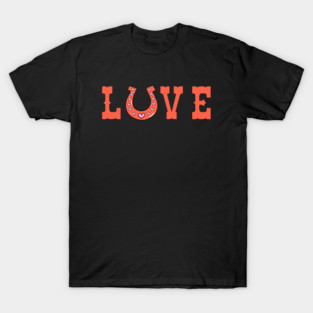Love Horseshoe with Hearts for Valentine’s Day T-Shirt