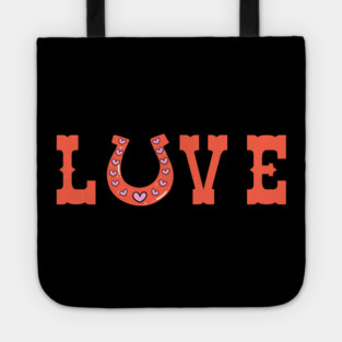 Love Horseshoe with Hearts for Valentine’s Day Tote