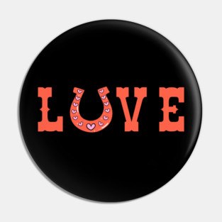 Love Horseshoe with Hearts for Valentine’s Day Pin