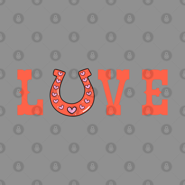 Love Horseshoe with Hearts for Valentine’s Day by Creatifly Graphic Tees