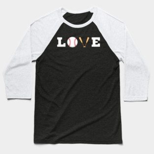 Love Baseball with Bat and Ball For Valentine's Day Baseball T-Shirt