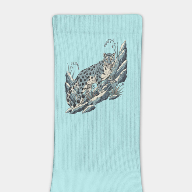 Snow Leopard Among Alpine Flowers by BirdsnStuff