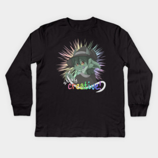 Stay Creative! - Magician Kobold Kipper Kids Long Sleeve T-Shirt