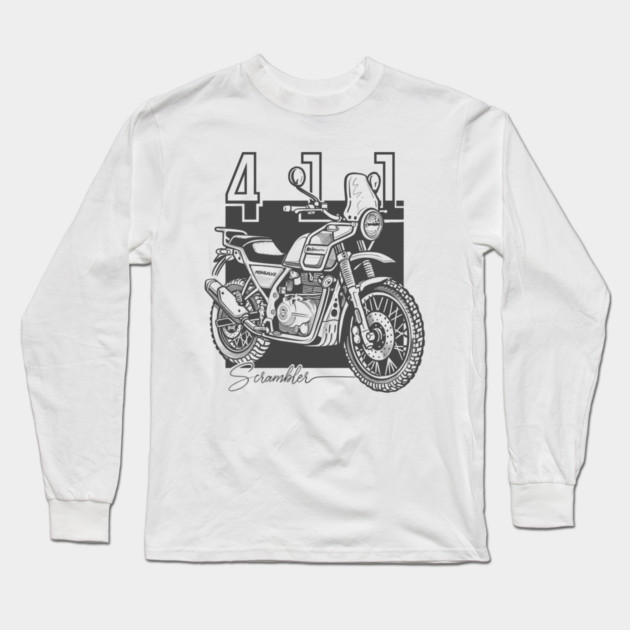 royal enfield himalayan 411, motorcycle Long Sleeve T-Shirt by monsalveautos