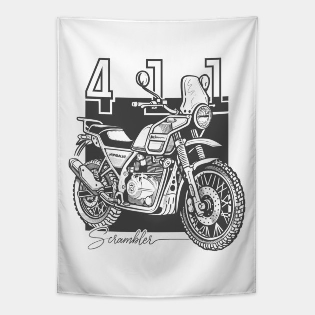 royal enfield himalayan 411, motorcycle Tapestry by monsalveautos