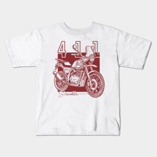 royal enfield himalayan, motorcycle art Kids T-Shirt