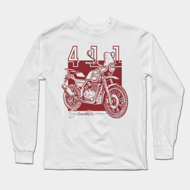 royal enfield himalayan, motorcycle art Long Sleeve T-Shirt by monsalveautos