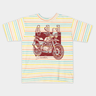 royal enfield himalayan, motorcycle art Kids T-Shirt