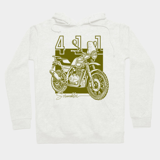 royal enfield himalayan, vintage motorcycle Hoodie by monsalveautos