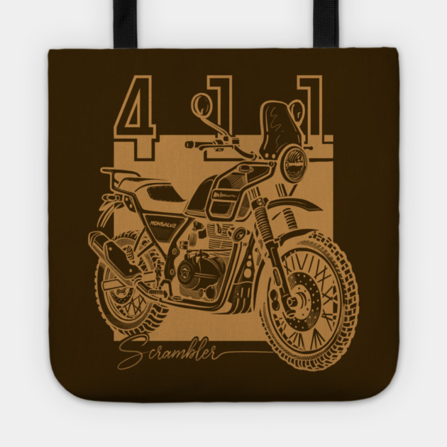 royal enfield himalayan, cafe racer Tote by monsalveautos