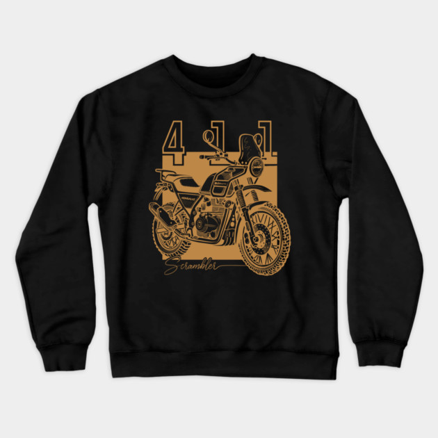 royal enfield himalayan, cafe racer Crewneck Sweatshirt by monsalveautos