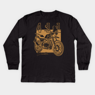 royal enfield himalayan, cafe racer Kids Long Sleeve T-Shirt