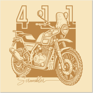 royal enfield cafe racer Posters and Art