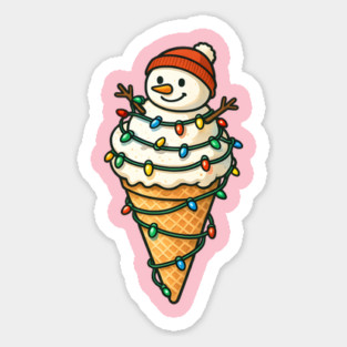 Snow Cone Man Sticker