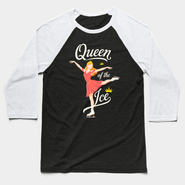 Queen of the Ice Skating Baseball T-Shirt by enrynz