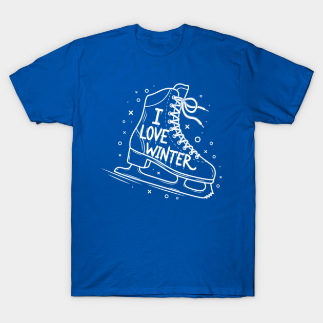 I Love Winter: Ice Skating T-Shirt by enrynz