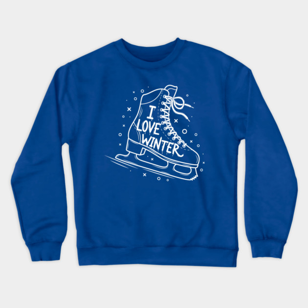 I Love Winter: Ice Skating Crewneck Sweatshirt by enrynz