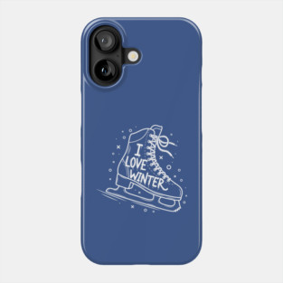 I Love Winter: Ice Skating Phone Case