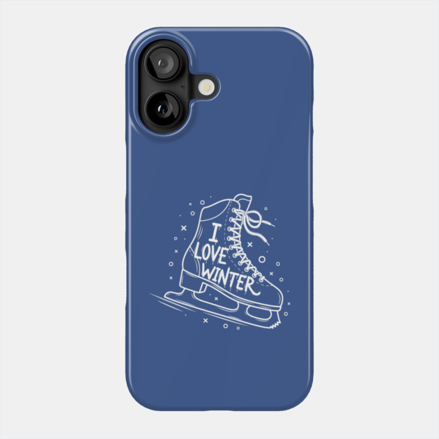 I Love Winter: Ice Skating Phone Case by enrynz