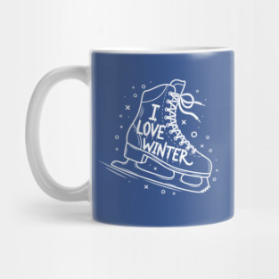 I Love Winter: Ice Skating Mug