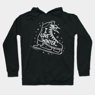 I Love Winter: Ice Skating Hoodie