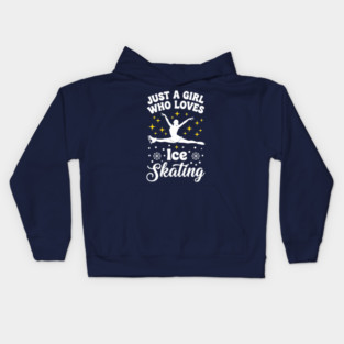Just a Girl Who Loves Ice Skating Kids Hoodie