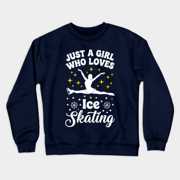 Just a Girl Who Loves Ice Skating Crewneck Sweatshirt by enrynz