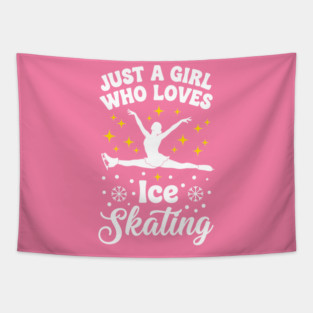 Just a Girl Who Loves Ice Skating Tapestry