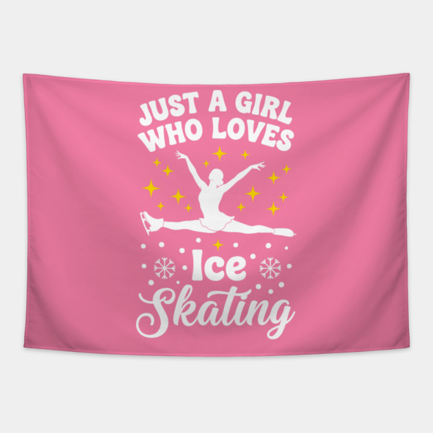 Just a Girl Who Loves Ice Skating Tapestry by enrynz