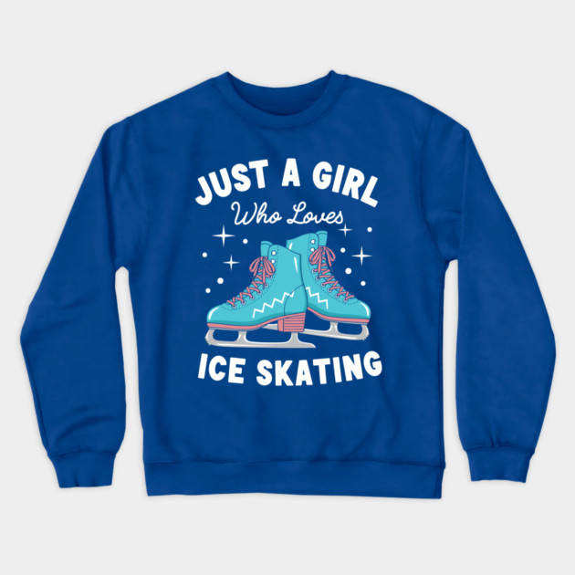 Just a Girl Who Loves Ice Skating Crewneck Sweatshirt by enrynz
