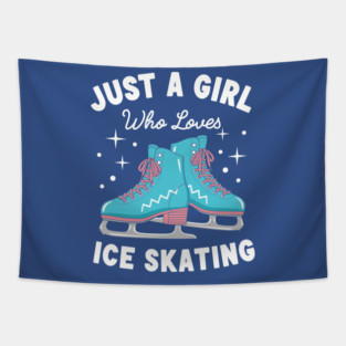 Just a Girl Who Loves Ice Skating Tapestry
