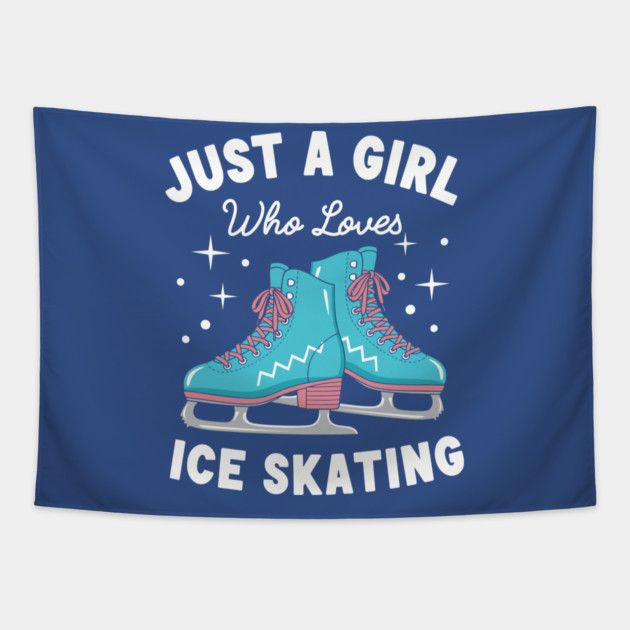 Just a Girl Who Loves Ice Skating Tapestry by enrynz