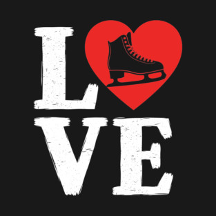 Love Ice Skating Heart T-Shirt