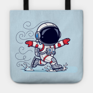 Cute Astronaut Ice Skating Tote