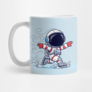 Cute Astronaut Ice Skating Mug