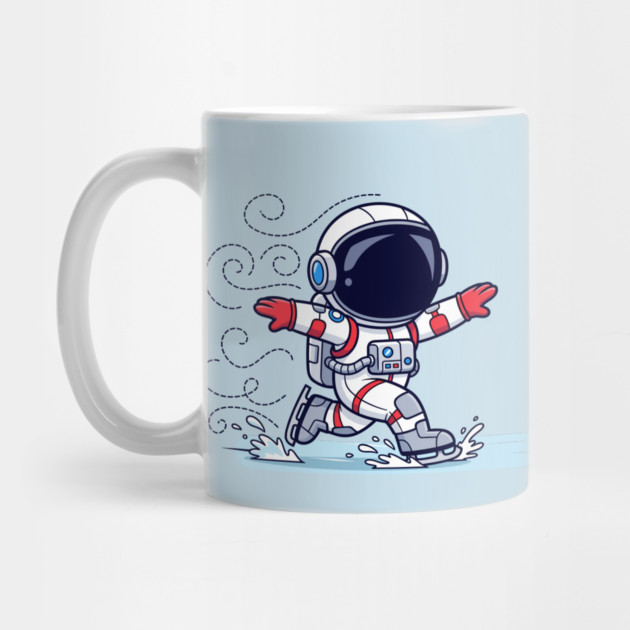 Cute Astronaut Ice Skating by enrynz