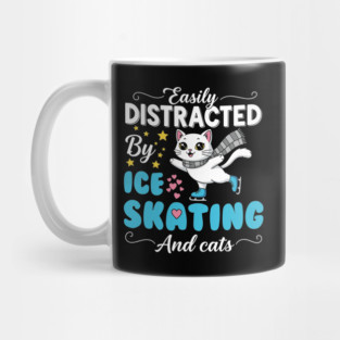 Easily Distracted by Ice Skating & Cats Mug