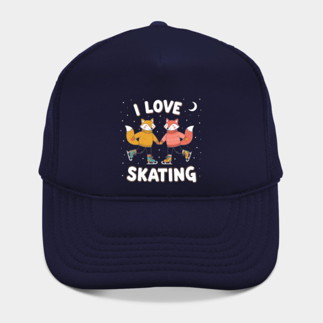 Cute Fox Couple Ice Skating: I Love Skating! by enrynz