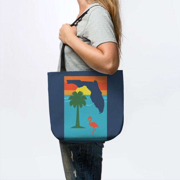 Florida Sunset Palm Tree and  Flamingo Retro Graphic by DonWillisJrArt