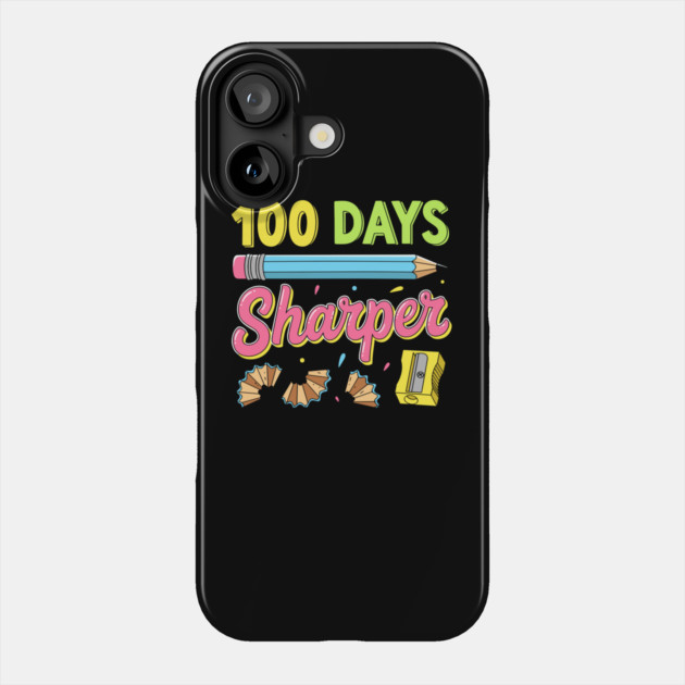 100 Days Sharper - Funny Pencil Pun Phone Case by enrynz