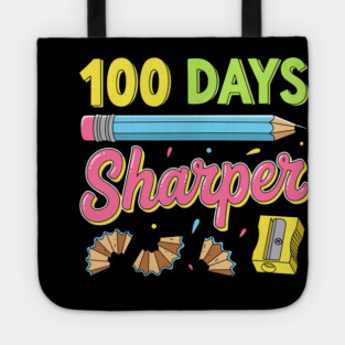 100 Days Sharper - Funny Pencil Pun Tote