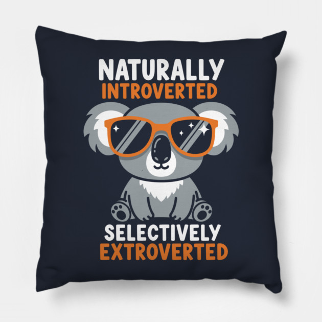 Naturally Introverted Koala Pillow by enrynz