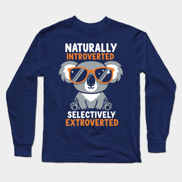 Naturally Introverted Koala Long Sleeve T-Shirt by enrynz