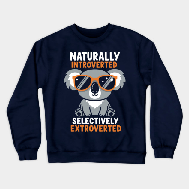 Naturally Introverted Koala Crewneck Sweatshirt by enrynz