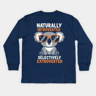 Naturally Introverted Koala Kids Long Sleeve T-Shirt