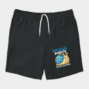 Cute Low Battery Snail with Cozy House Shorts