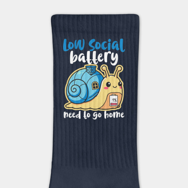 Cute Low Battery Snail with Cozy House by enrynz