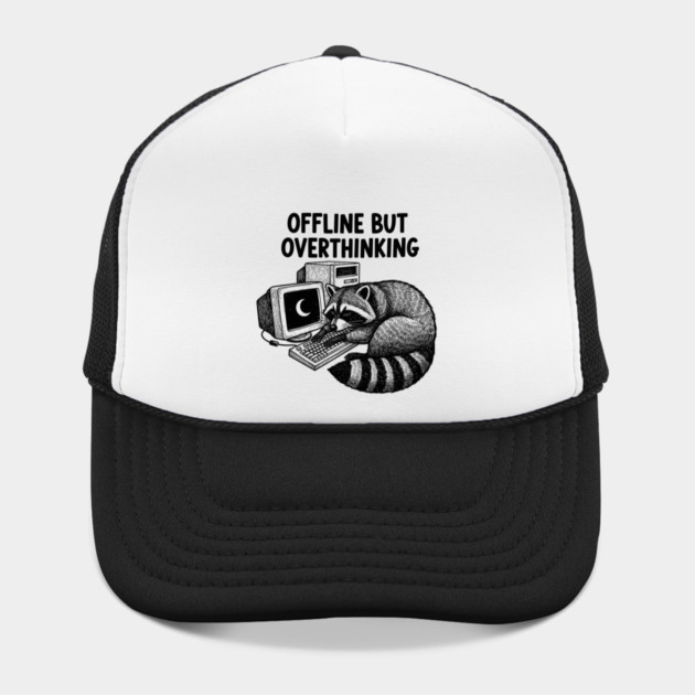 Offline But Overthinking Raccoon by enrynz
