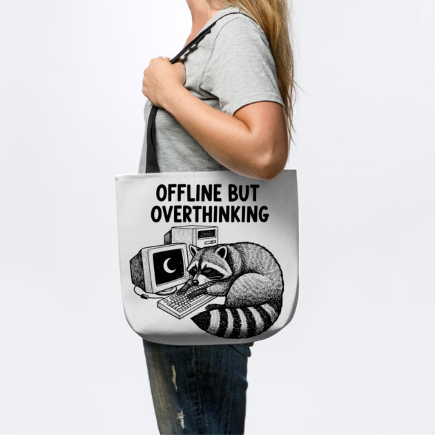 Offline But Overthinking Raccoon by enrynz