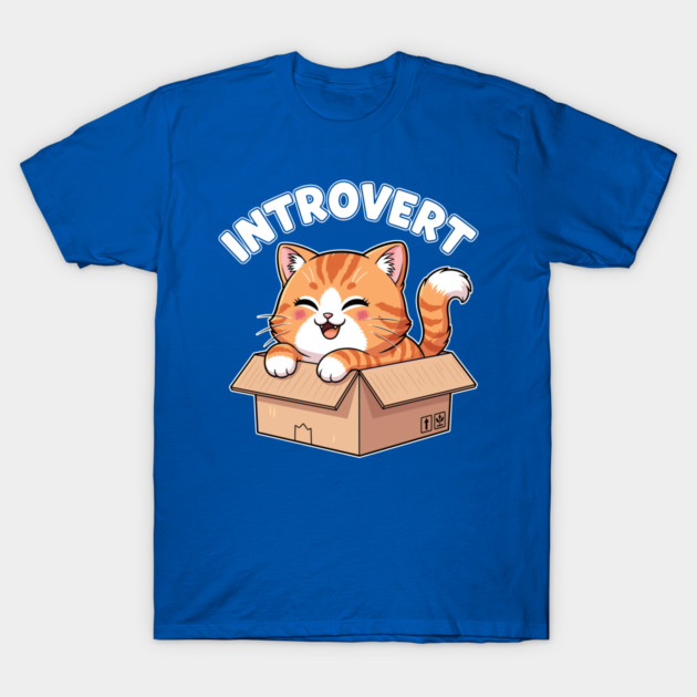 Kawaii Introvert Cat T-Shirt by enrynz